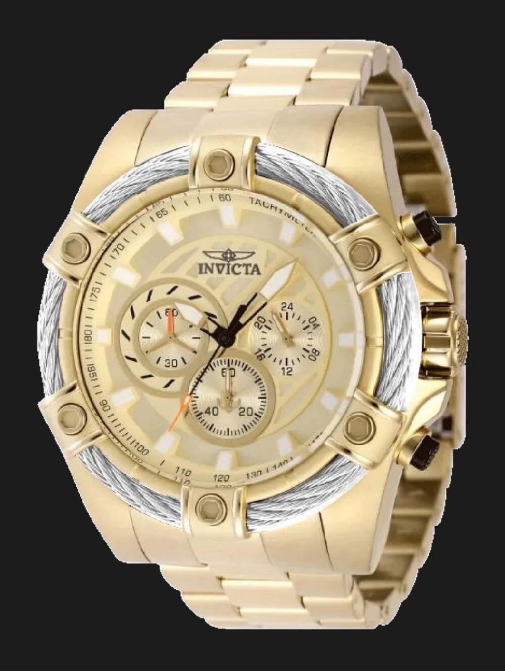 Invicta Bolt Gold-Tone Chronograph Watch 52mm